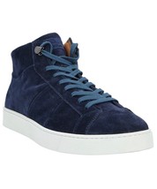 Santoni Men&#39;s Italy Blue Suede Shoes Boots Size EU 11  US 12 - $447.52
