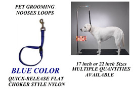 Blue Flat Choker Quick Release Restraint Noose Loop For Grooming Table Arm Bath - £11.18 GBP+