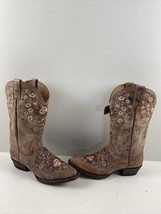 Shyanne MAISIE Floral Embroidered Leather Snip Toe Western Boots Womens Size 7 M - £58.71 GBP