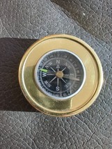 Vintage Solid Brass Paperweight Compass 2.5&quot; Made in Taiwan Republic of China - £26.56 GBP