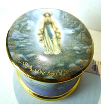 Vintage 1995 Ardleigh Elliott Porcelain Music Box Visions Our Lady of Lourdes - £19.22 GBP