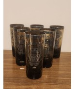 MID CENTURY MODERN PERUVIAN HIGHBALL DRINK SILVER GLASSES AZTEK MAYAN - £27.13 GBP