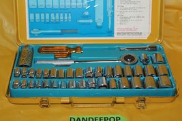 Vintage 40 Piece Corsair Combination Metric And Inch Standard Ratchet Socket Set - £39.56 GBP