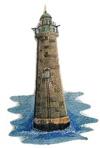 Custom and Unique Lighthouse[Minot Ledge Lighthouse] Embroidered Iron on/Sew Pat - £16.07 GBP