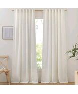 NWT Linen Curtains &amp; Drapes 95 inch 2 Panels, Rod Pocket &amp; Back Tab NEW   - $471.14 MXN