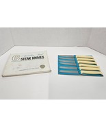Vtg Set Of 6 Steak Knives Shell Gas Company Gift Stainless Steel - $20.00