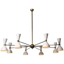 Mid-Century Modern Stilnovo 8 Arms 16 Lights Diabolo Chandelier, Italian Design - £319.36 GBP