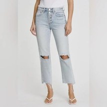 NWT Pistola Charlie High Rise Distressed Jeans Size 26 Light Wash - $744.00 MXN