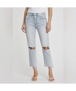 NWT Pistola Charlie High Rise Distressed Jeans Size 26 Light Wash - $733.54 MXN