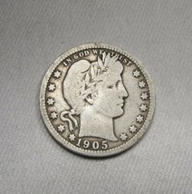1905-P Silver Barber Quarter VG Coin AK164 - £27.49 GBP