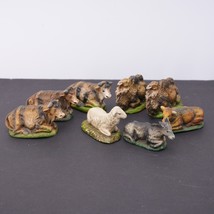 Vintage Lot 8pc Christmas Nativity Animal Lot Camels Sheep Donkey Cows Italy - £51.83 GBP