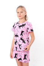 Girls’ Summer Pajama Set – Printed Cotton Tee &amp; Elastic Shorts, Summer, ... - $25.73+