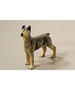 Vintage Doberman Dobie Gray Blue Dog Ceramic Japan Figure Figurine 4” - £9.09 GBP