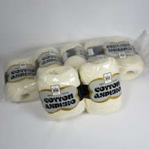7 Skeins Super Yarn Mart 100% Cotton Aspero Yarn #1023 Off White Japan NEW VTG - £15.81 GBP