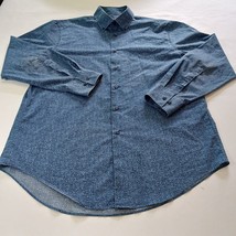 Madison Slim Fit Button-Down Collar Men&#39;s Blue Shirt Long Sleeve Size L ... - €7,75 EUR
