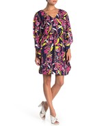 Trina Turk Sz S Sentiment Caftan Dress Floral Butterfly Tunic Cover Up $... - £32.57 GBP
