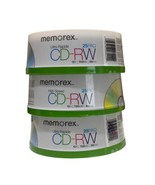 Memorex 25 Pack High Speed CD-RW 12X 700MB 80min Blank CDs Lot Of 3 New Sealed