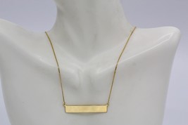 Midas 14K Yellow Gold Thin Chain Plain Bar Necklace 18&quot; Long 3.3 Grams - £175.39 GBP