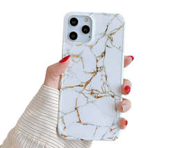 Anymob iPhone Case White Marble Oil Painting Pattern Soft Silicone Back Cover - £15.62 GBP