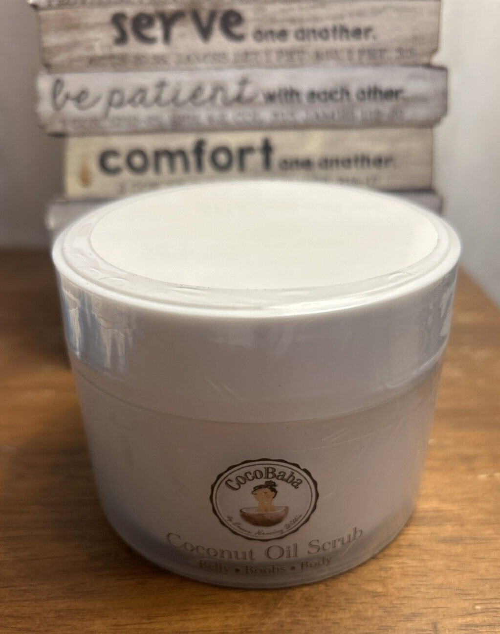 Coco Baba Coconut Oil Scrub Belly-Boobs-Body 6.8 fl Oz Authentic, NEW!