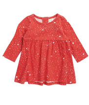 NWT TUCKER + TATE Kids Print Long Sleeve Cotton Dress Red Pepper Size 4 - $19.79