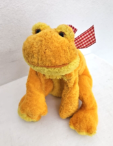 Vintage 1999 Mary Meyer Flip Flops Figi Frog Yellow Plush 12” Stuffed Animal - £14.78 GBP