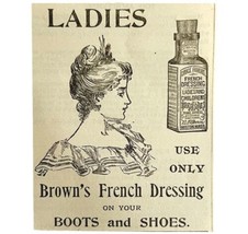Brown&#39;s French Shoe Boots Dressing 1894 Advertisement Victorian Polish 2... - $9.99