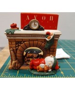 Avon Christmas Fireplace Friends Tealight Candle Holder With Box - $12.59