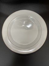 GIBSON EVERYDAY CHINA White/Gold Rimmed Wide Rimmed Bread Salad Plate - £5.54 GBP