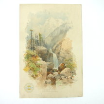 Victorian Trade Card LARGE Clark&#39;s Waterfall Pike&#39;s Peak Colorado Garden Of Gods - £23.91 GBP