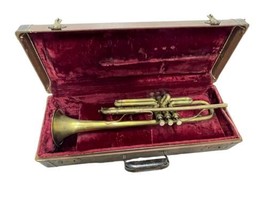 Vintage French Couesnon Trumpet Made in Paris France Case Instrument Music Brass - £156.91 GBP