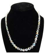 Vtg Aurora Borealis AB Beaded Princess Length Necklace Beautiful Signed 17&quot; - $463.92 MXN