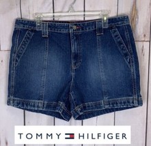 Vtg Tommy Hilfiger Women’s Mom Shorts Sz 14 Blue Denim Mid Rise Medium Washed - £20.52 GBP