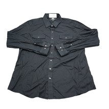 Rock and Republic Shirt Mens XL Black Button Up Long Sleeve Collared Top - $22.65