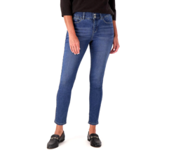 Laurie Felt Silky Denim Curve Ankle Skinny Jeans - Medium Indigo, Petite... - £31.06 GBP
