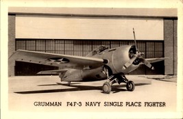 Grumman F4F-3 Navy Single Place Fighter -cir. 1944 Real Picture Postcard  BK57 - £10.06 GBP