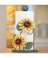 Country Dimensional Sunflowers Paper Towel Holder Stand Kitchen Table Ho... - $33.60 CAD