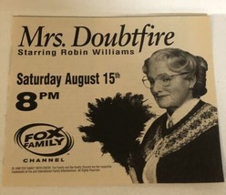 Mrs Doubtfire Tv Guide Vintage Print Ad Robin Williams Sally Field Tpa15 - £5.56 GBP