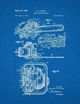 Chain Saw Patent Print - Blueprint - £6.35 GBP+