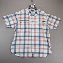 Columbia Sportswear Omni-Shade Blue Plaid Button Up Shirt Men&#39;s XL Short... - $441.85 MXN