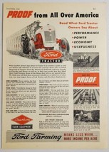 1949 Print Ad Ford Tractors Pulling Farm Equipment Dearborn Motors Detro... - £12.74 GBP