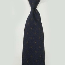Ermenegildo Zegna Men Dress Silk Viscose Navy Tie 60&quot; Long 4.25&quot; wide  ITALY - £34.89 GBP