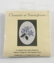 Clematis At Sissinghurst Cross Stitch 4 x 4.5 inches - £4.81 GBP