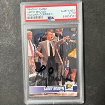 1993-94 Skybox #284 Larry Brown Signed Card AUTO PSA Slabbed Spurs - £39.04 GBP