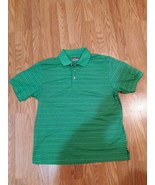 Grand Slam Performance Green Striped Golf Polo Shirt Mens L/G - £9.58 GBP