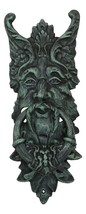 Cast Iron Verdigris Wiccan Celtic Greenman Forest Tree Ent Spirit Door K... - $69.99