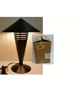 NOS Vintage ART SPECIALTY Black Table Lamp MCM UFO Mushroom Rocket Desk ... - £113.62 GBP