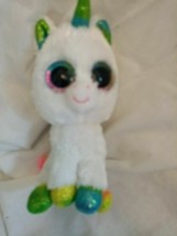 TY Beanie Boo:  Pixy the Unicorn white rainbow plush soft toy Approx 7&quot; - £7.17 GBP