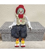 Ganz Porcelain Circus Sitting Position Clown Red Hat And Bow Doll Figure... - £13.15 GBP