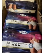 (3) S/M Tena Stylish Incontinence Underwear 18ct Each Super Plus HeavyWhite54ttl - $21.99